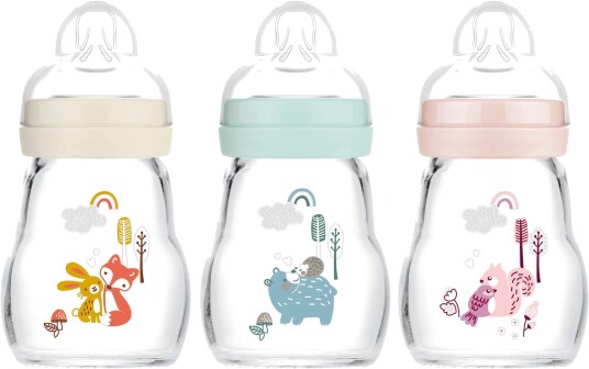 MAM Feel Good Tåteflaske Glass 170 ml Mix MAM Feel Good Tåteflaske Glass 170 ml Mix