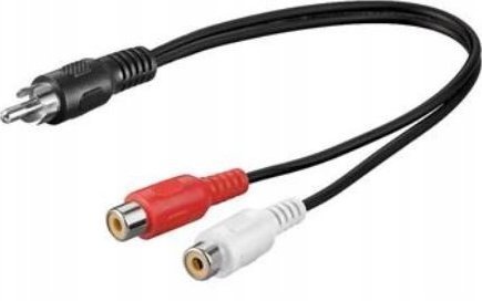 Premiumcord Kabel 1X Cinch Male - 2X Cinch Female 20Cm