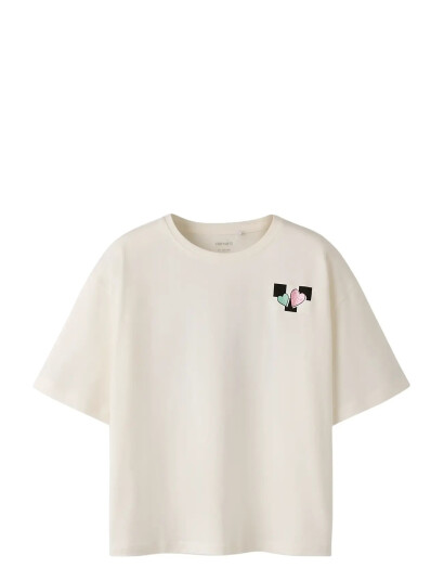 Name It Nkftara Ss Rlx Top Ps Noos   Cream   116