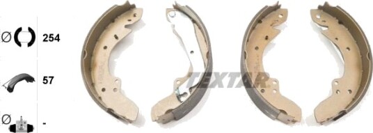Bremsesko sett TEXTAR 91030600