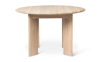 Bevel Table – Round Ø117 – White Oiled