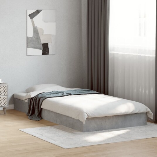  Sengeramme betonggrå 75x190 cm konstruert tre 8721102599415