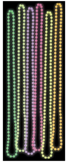 360 Degrees Ltd Partybeads Selvlysende - 6-pakning