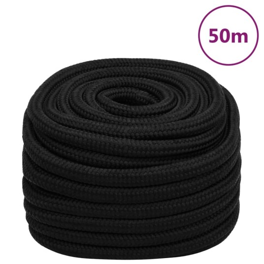  Arbeidstau svart 20 mm 50 m polyester