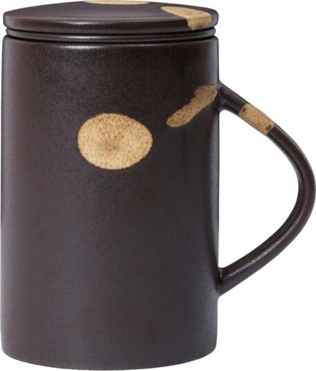 Ferm Living Koyo tekopp med tesil 40 cl Dark brown buff Ferm Living Koyo tekopp med tesil 40 cl Dark brown buff