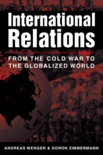 International Relations Av Andreas Wenger