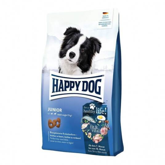 Happy Dog Fit&Vital Tørrfôr til Junior 10 kg med Ris og Lam