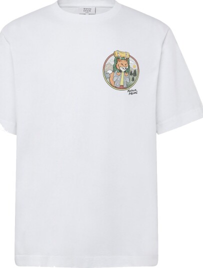 Maison Kitsune Rambling Fox Oversize Tee Shirt White XL