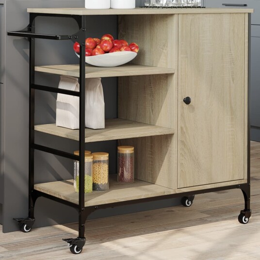 Kjøkkentralle sonoma eik 87,5x38,5x84,5 cm konstruert tre 842387 Kjøkkentralle sonoma eik 87,5x38,5x84,5 cm konstruert tre 842387