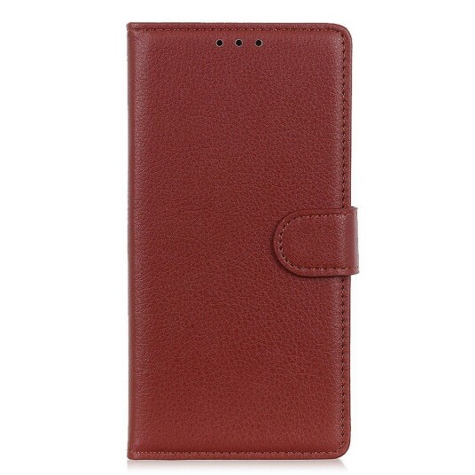 INCOVER Samsung Galaxy A34 (5G) Ultra PU Litchi Skin Flip Deksel med Lommebok - Brun