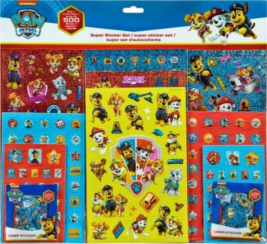 Paw Patrol Klistermerker 500+ Stk Paw Patrol Klistermerker 500+ Stk