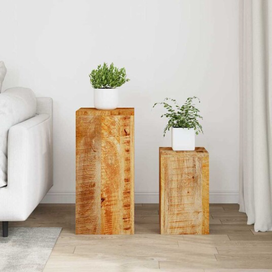 vidaXL Sidebord 2 stk heltre mango