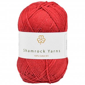 Shamrock Yarns 100% Bomull 8/4 Garn 21 Mørk Julerød