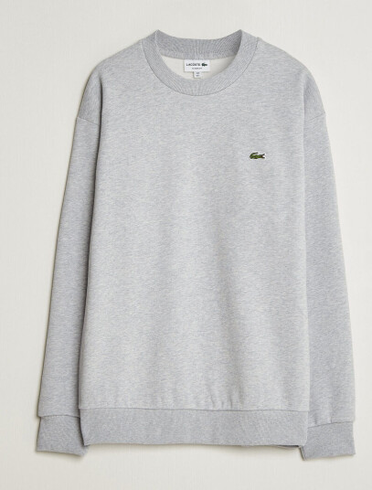 Lacoste Crew Neck Sweatshirt Silver Chine