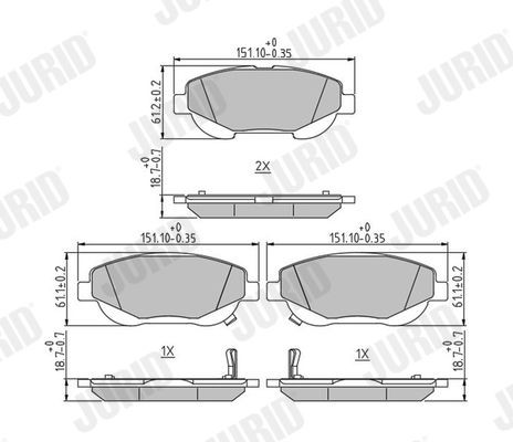 Bremseklosser JURID 573631J Bremseklosser JURID 573631J