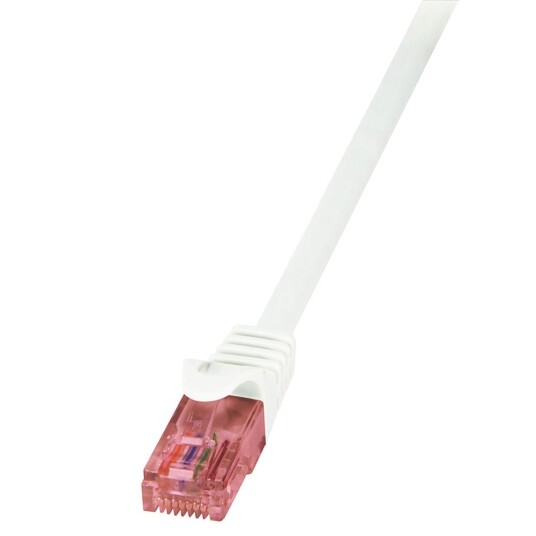 LogiLink Cat6 U/UTP Nettverkskabel 0,25 m RJ-45 Halogenfri Hvit