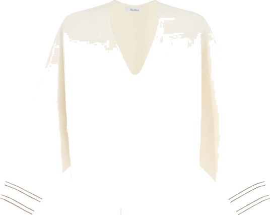 Max Mara Dame Strikkevarer Hvit S, Max Mara Dame Strikkevarer Hvit S,