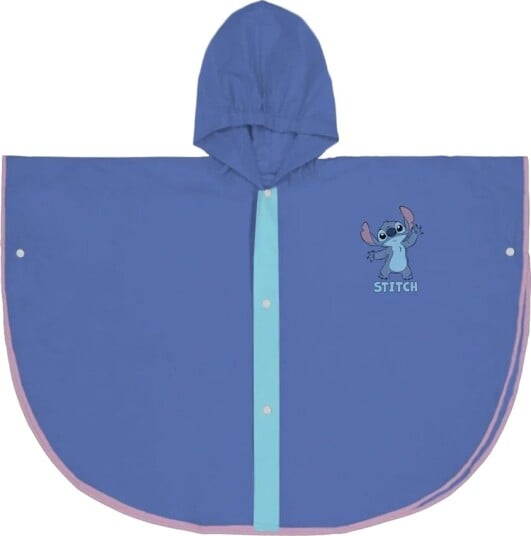 Disney Stitch Vanntett Poncho til Barn 5 6 År Blå