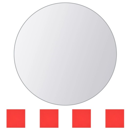 vidaXL Speilfliser 16 stk rund glass