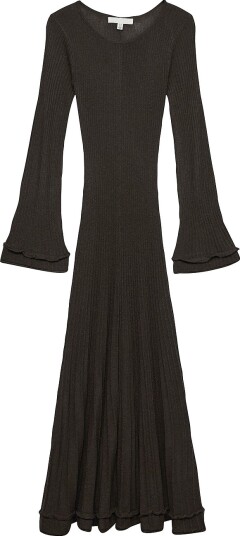 Vero Moda Maxikjole vmClarisa LS Wide O nck Ankle Dress Brun