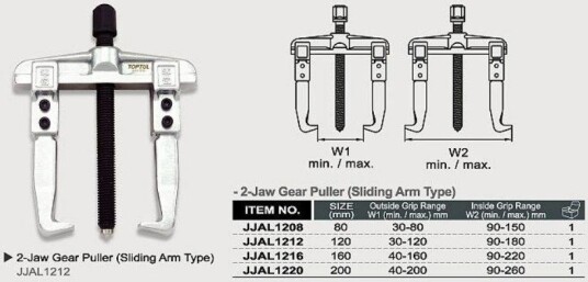 TOPTUL JJAL1216 Innvendig / utvendig avtrekker TOPTUL JJAL1216 Innvendig / utvendig avtrekker