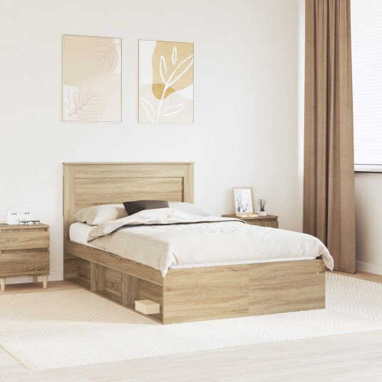  Sengestamme med hodegjerde Sonoma 120 x 190 cm Massiv furu