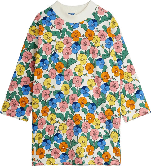 Mini Rodini Violas Aop Ls Dress Multi/patterned 92/98