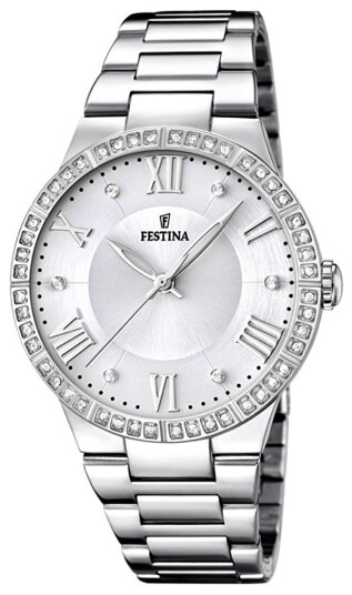 Festina Dameklokke F16719 1 Hvit/Stål Ø36 mm Festina Dameklokke F16719 1 Hvit/Stål Ø36 mm