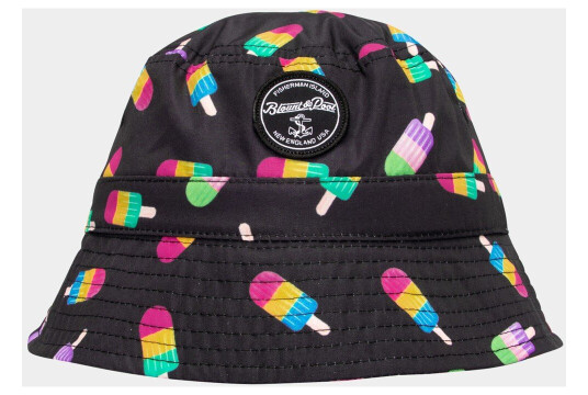 Blount & Pool Hawaii Bucket Hat Black Ice Cream S/M Capser Blount & Pool Hawaii Bucket Hat Black Ice Cream S/M Capser