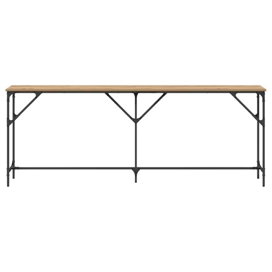  Konsollbord Håndlaget Eik 200x29x75 cm Behandlet Tre