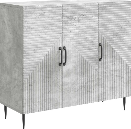 Serviesskap Betonggrå 89 x 34,5 x 80 cm Konstruert tre Serviesskap Betonggrå 89 x 34,5 x 80 cm Konstruert tre