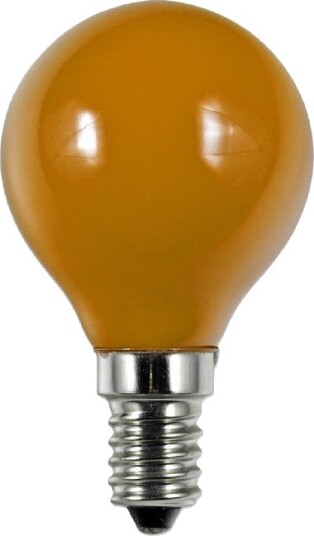 Spl E14 1W LED kronepære   G45 Oransje Party Colour Premium