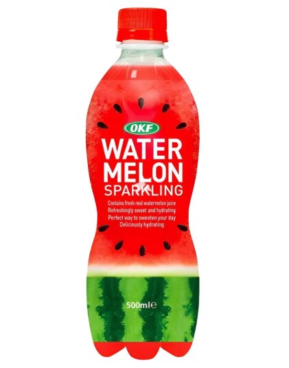 OKF Fruit Sparkling Watermelon Brus med Vannmelonsmak 500 ml Korea OKF Fruit Sparkling Watermelon Brus med Vannmelonsmak 500 ml Korea