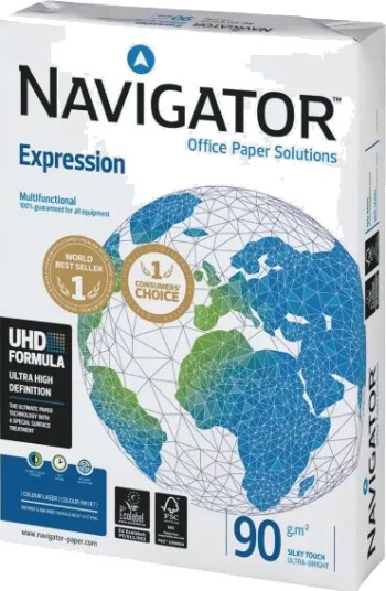 Navigator Expression Laser /Inkjet Utskrift A4 210X297 Mm 500 Ark 90 G/M² Hvit Navigator Expression Laser /Inkjet Utskrift A4 210X297 Mm 500 Ark 90 G/M² Hvit