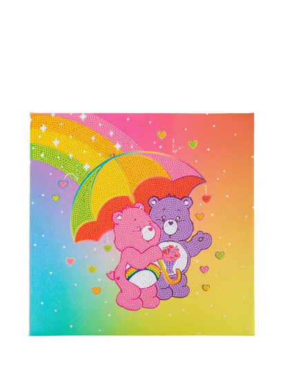 Crystal Art Showered With Love 30x30cm Crystal Art Sett Pink One Size