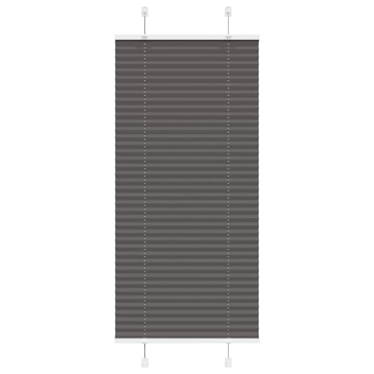 plisségardin sort 60x100 cm Stoff Bredde 59,4 Polyester