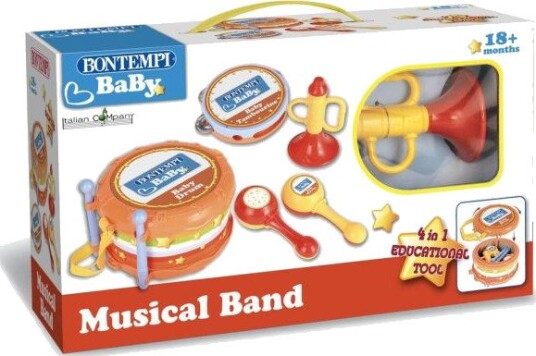 Bontempi Baby Musikalsk Lekesett 4-I-1 Instrumentleke Fra 18 Måneder