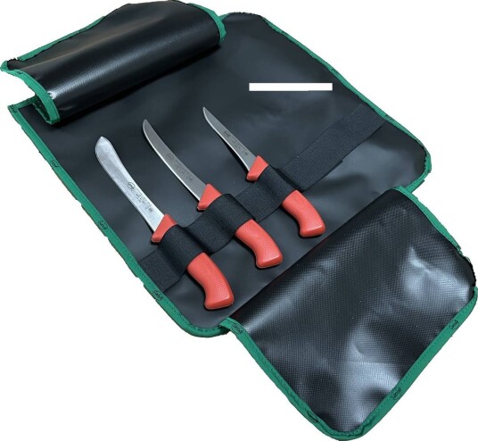 Sanelli Slaktesett med 3 Kniver og Oppbevaringsbag - 14cm, 16cm, 18cm