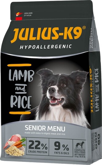 Julius-K9 Tørrfôr Hypoallergen Senior Julius K9 High Premium Light Lam 2 X 12 kg
