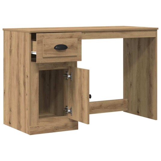 Skrivebord med Oppbevaring Artisan Eik 50x115x75 cm Konstruert Tre