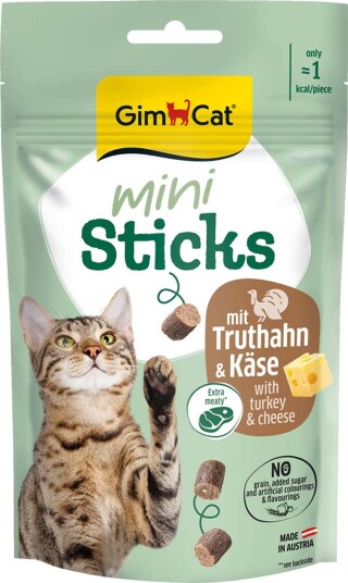Gimcat Mini Sticks Kalkun Kattegodbit 50 G Gimcat Mini Sticks Kalkun Kattegodbit 50 G