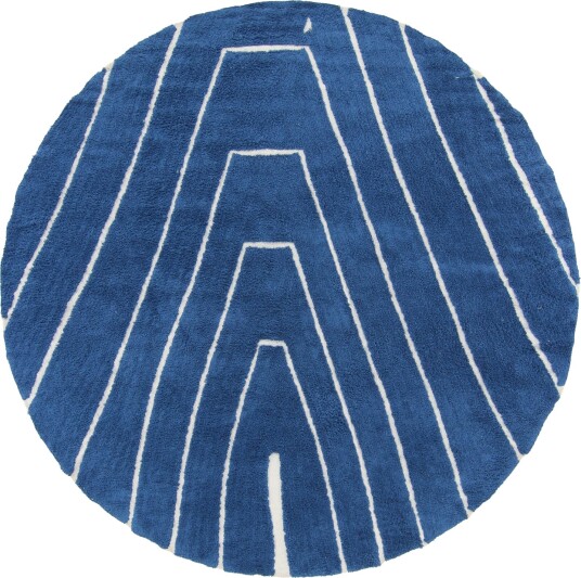 Rundt teppe Sivia Natural Cotton Shaggy blå Størrelse: Ø 200 cm Rundt teppe Sivia Natural Cotton Shaggy blå Størrelse: Ø 200 cm