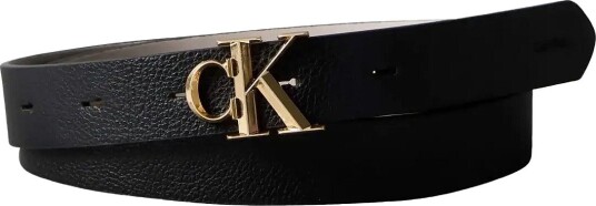 Calvin Klein Facet Ck Pebble Rev/Adj 25Mm BLACK CHATEAU ANTIQUE LIGHT GOLD 85