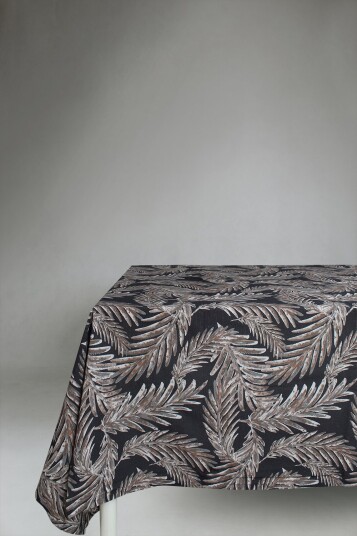 Dukar   Bomullsduk Acacia grå Størrelse: 140 x 250 cm