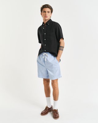 Gant Regular fit solblekte shorts med snøring FRESH BLUE L