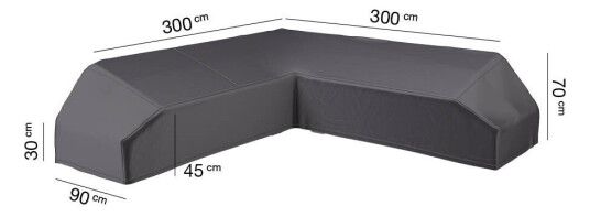 AeroCover Møbeltrekk Aerocover Til loungegruppe 300 x 300 x 90 cm Svart