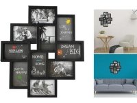 Ruhhy ramme Ramme for 10 bilder - svart