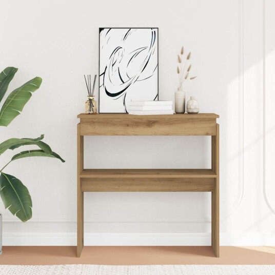  Konsollbord artisan eik 80x30x80 cm konstruert tre 8721158439789