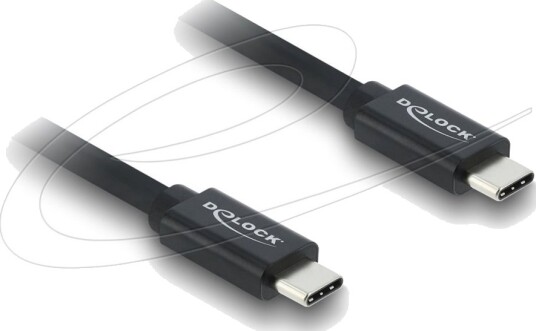 Delock Usb-Kabel Usb-C Hann Til Usb-C Hann Usb 3.2 / Thunderbolt 3 48 V 5 A 1 M Up To 40 Gbps Data Transfer Rate Usb Power Delivery 3.1 240W Svart