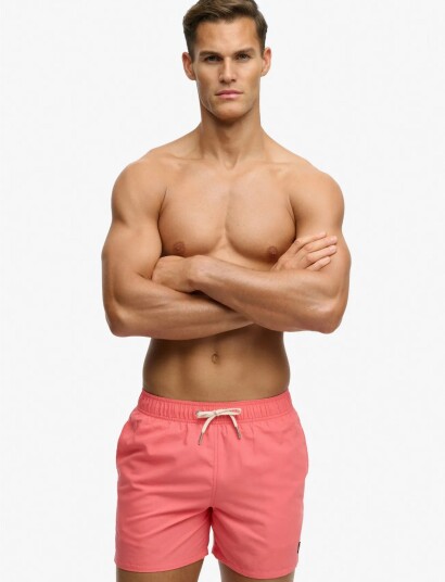 Superdry Embroidered Logo 15 Swim Short Coral XL